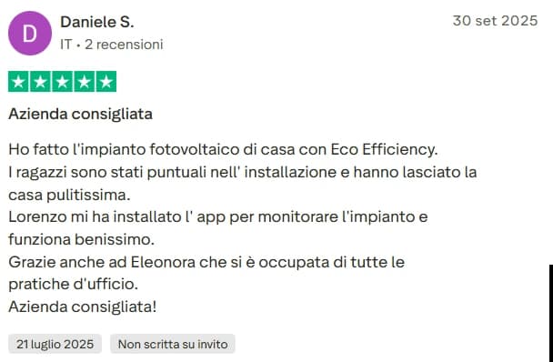 Recensione cliente 3